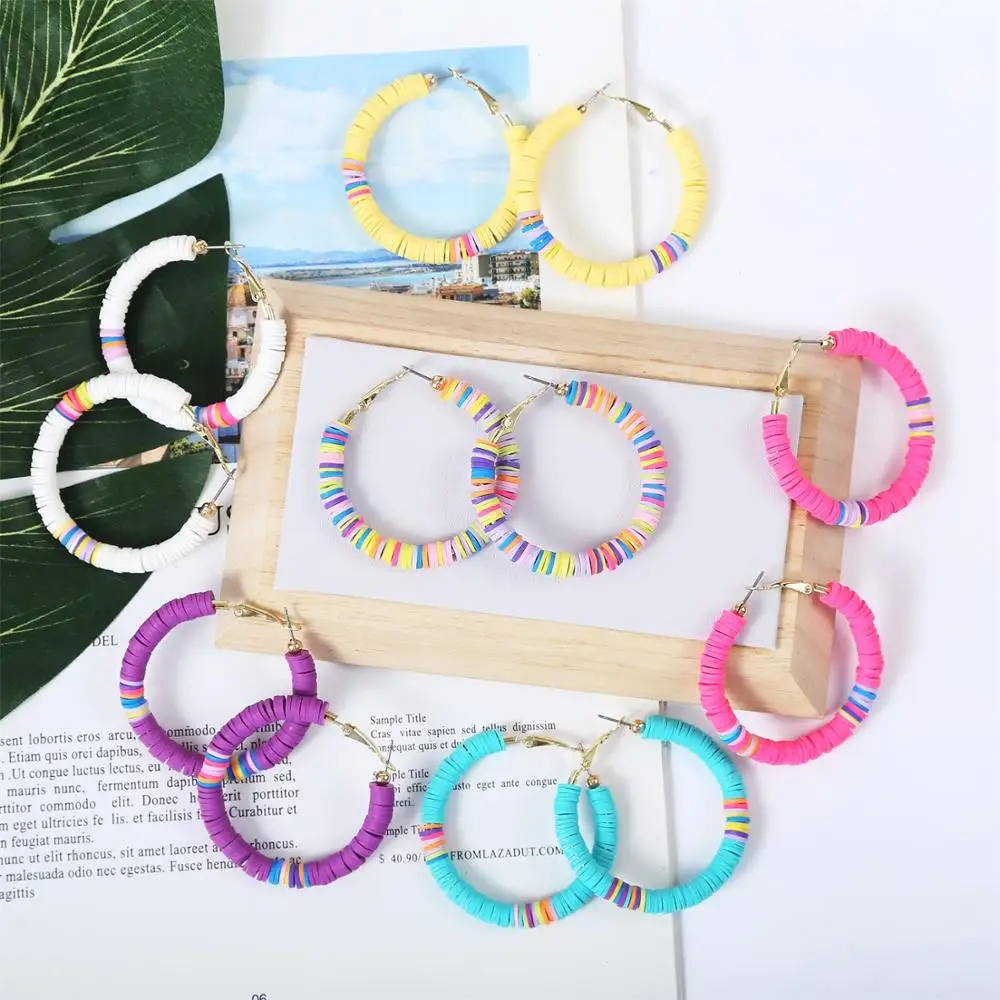 

50mm Exaggerate Big Circle Hoop Earrings Charm Brincos Simple Party Round Loop Earrings for Women сеѬги кола jewelry 2020